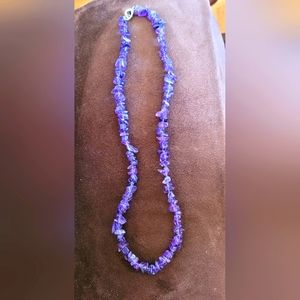 Natural Amethyst chip necklace